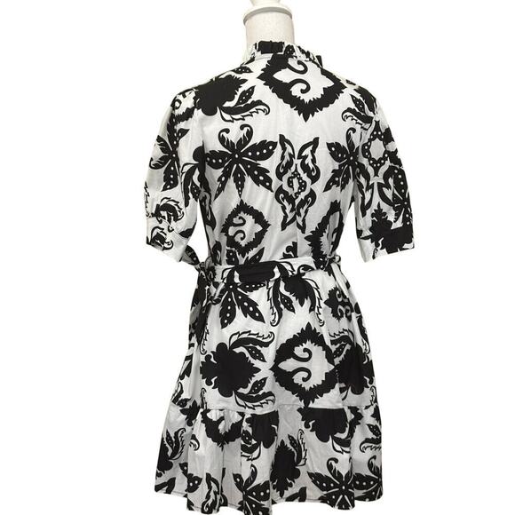 Sofia Delia Mini dress, black/white, one size, NWT, graphic, minimalist, tiered - Picture 3 of 7